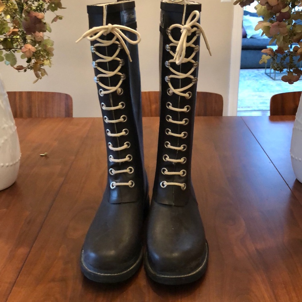 Ilse Jacobsen Hornbaek front lace rain boots